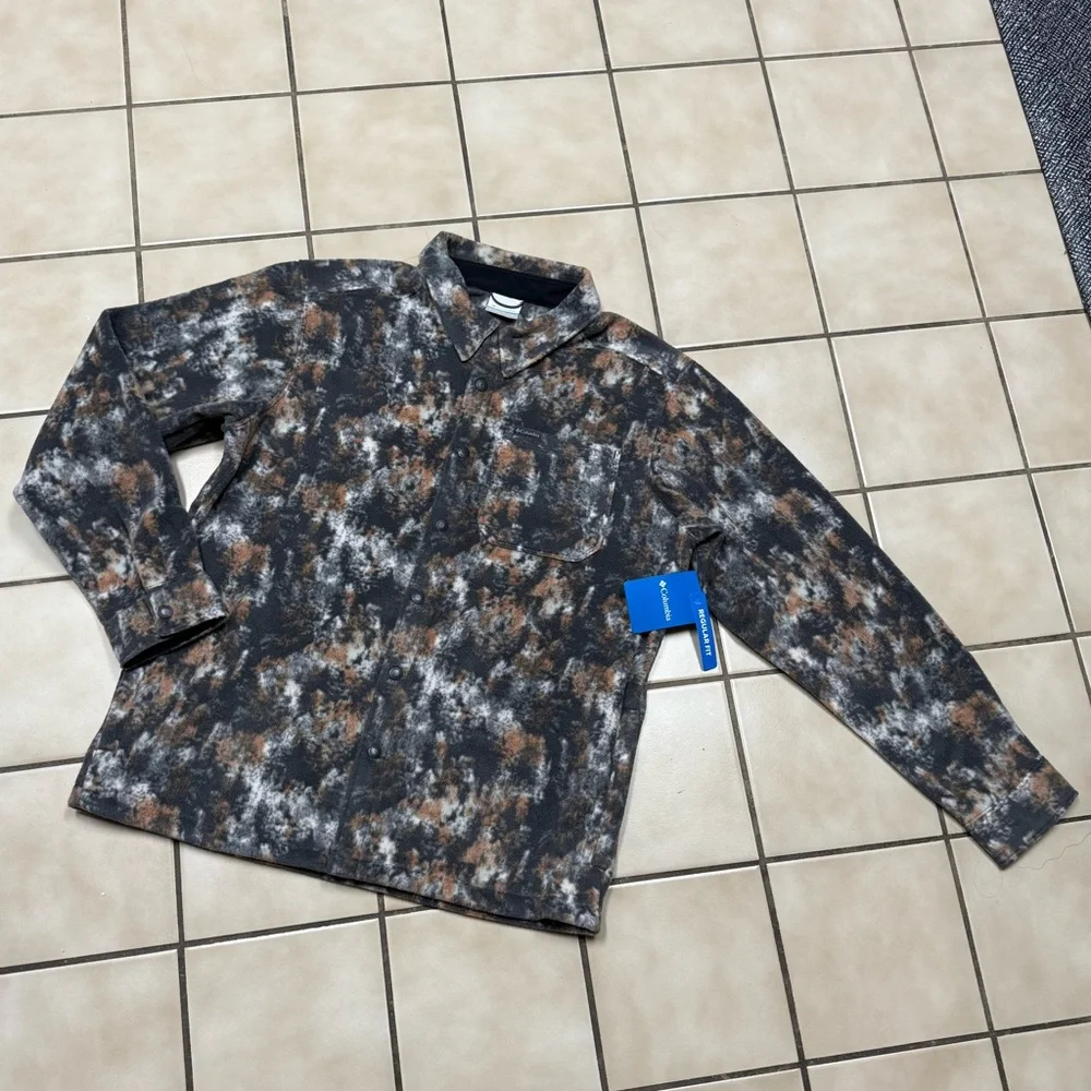 NWT Men's Columbia Steens Mountain Printed Fleece Shirt Jacket